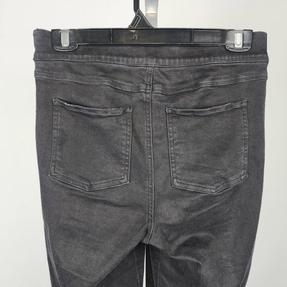 Spanx Black Cotton Distressed Skinny Jeans Size M - Picture 6 of 10